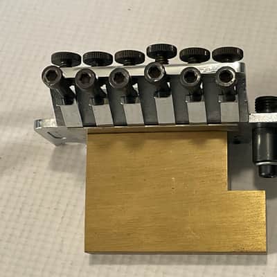 1980's Era Original Floyd Rose Made in Germany Chrome Tremolo Bridge Vibrato Kramer Guitar FU Tone Brass Block image 7