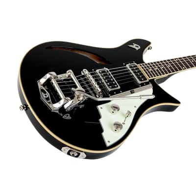 Duesenberg Double Cat Semi-Hollow Guitar In Black image 2