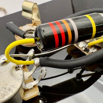Gibson Les Paul Jr./SG Junior premium wiring harness- 50s style with 0.022uF Bumblebee capacitor image 4