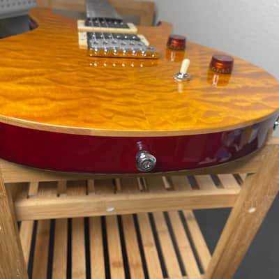 PRS SE Custom Electric Guitar - Orange Quilt image 6