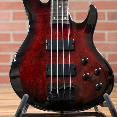 ESP LTD B-204DX 4-String Electric Bass Guitar - Red Burst image 2