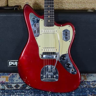 1964 Fender Jaguar Candy Apple Red w/OHSC image 1