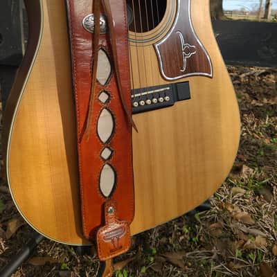 Oatmeal Edition - Handcrafted Full-Grain Leather Guitar Strap with Genuine Louisiana Alligator image 6