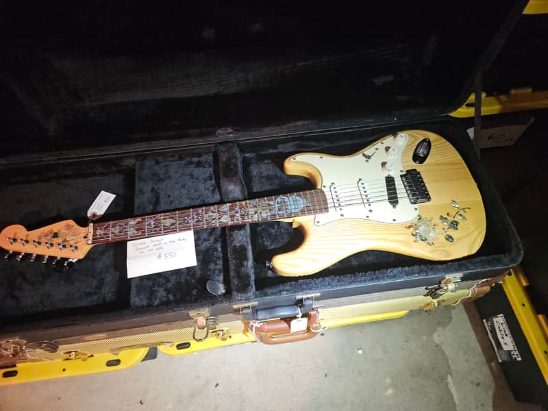 Ornate inlays  guitar, ash body Import image 1
