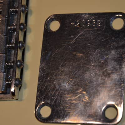 Fender 1957 original real vintage neck plate=Stratocaster/Telecaster/Precision Bass=extremely rare! image 3