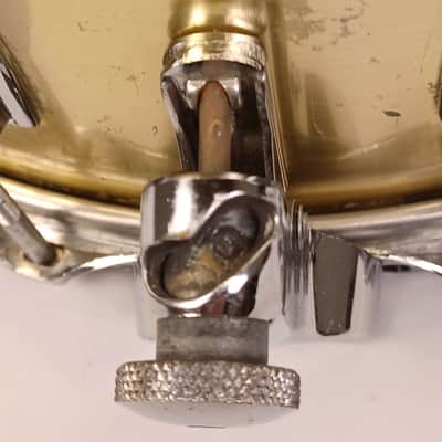 Ludwig 12x14" Brushed Gold Challenger ST Plus Snare Drum Vintage 1984 Marching image 7