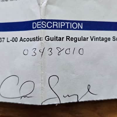 Gibson '37 L-00 Legend 2008 - Adirondack/Mahogany Sunburst image 18