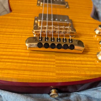 Vaccaro Groove Jet USA Aluminum Neck Custom Shop Flame Maple Gold Hardware Signed Kramer image 4