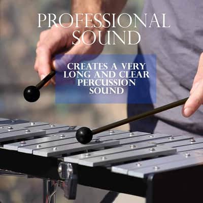 30 Note Professional Glockenspiel - Metal Bell Kit Xylophone With Stand, Note Holder And Carrying Bag image 4