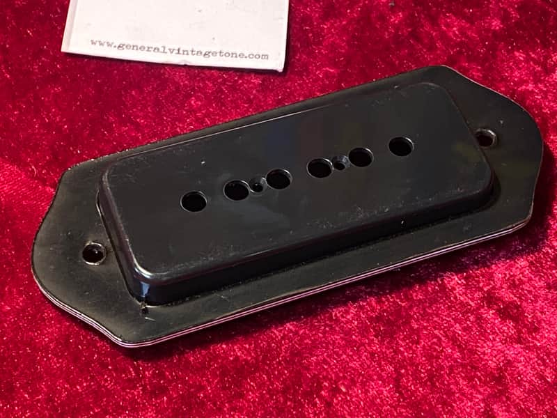 General Vintage Tone P90 conversion for Dog ear / p90 Jazz rings custom made  Black 5 ply image 1