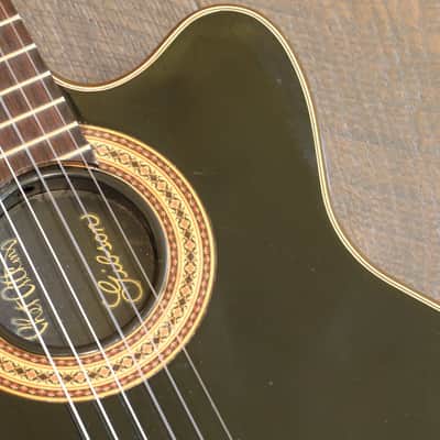 1990 Gibson Chet Atkins CE Classical Acoustic/Electric Solidbody Guitar Black + OHSC image 6