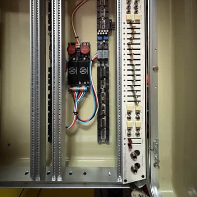 Eurorack Attache Briefcase w/. custom Mixer Module. 88HP, 7U (powered) 4 channel 2-Bus, 18 Fader Stereo/Mono Mixer Module image 6
