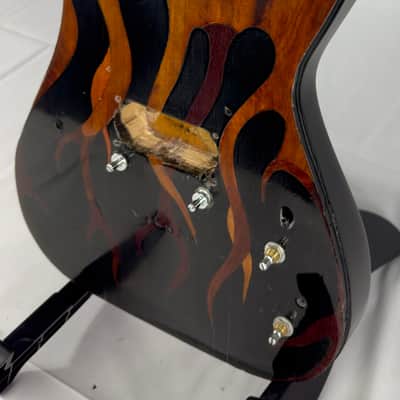 Unbranded Custom Strat Style Single Humbucker Electric Guitar Body - Flame Etched Top image 4