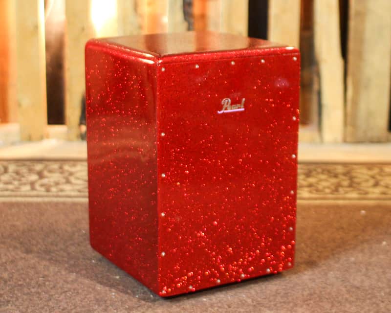 Pearl Fiberglass Red Sparkle Lacquer Boombox Cajon - PCJ-633B | Reverb