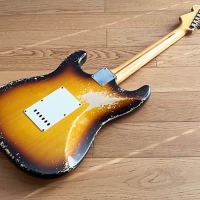 2025 Fender Custom Shop 55 Stratocaster Masterbuilt Dennis Galuszka 2-Tone Sunburst Relic image 12