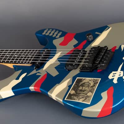 ESP Kamikaze II George Lynch Blue Camo 1989 image 8