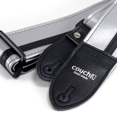 Couch Silver & Black Racer X Guitar Strap image 3