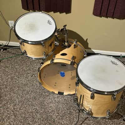 Sakae Almighty Maple Natural Gloss BeBop Drum Set 13, 14, 18" image 3