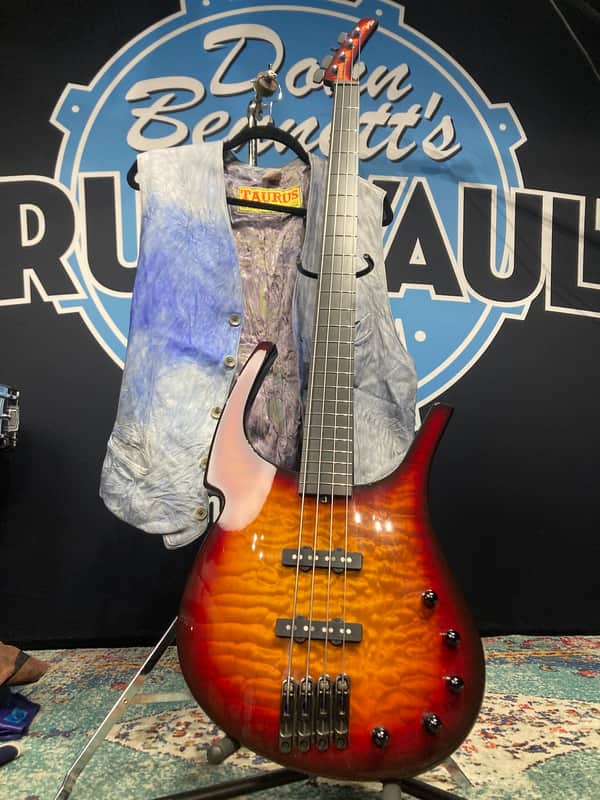 Tom Hamilton's Aerosmith, Parker - FB4 Fly Bass, Sunburst PLUS Stage Worn Leather Vest! (TH2 #29) image 1