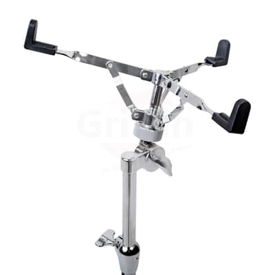 GRIFFIN Concert Stand-Up Snare Drum Stands (2-Pack) | Tall Adjustable Chrome Stand for Practice Pads & Drums | Extended-Height Hardware Mount Holder with Basket Clamp image 2
