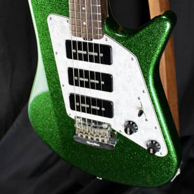 Used Ernie Ball Music Man Albert Lee Ball Family Reserve Green Sparkle w/case image 4