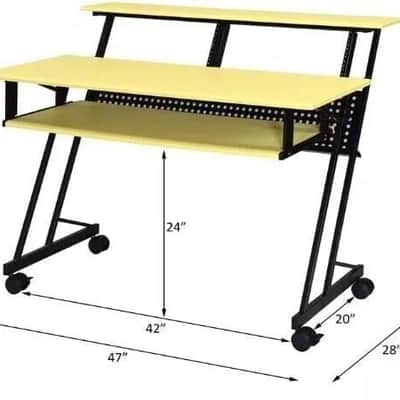 Premium Music Production Desk - Classic Rectangular Design with Ample Storage & Easy Assembly image 4