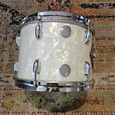 Gretsch 13x9" Round Badge 6-ply Rack Tom - White Marine Pearl 1960s image 5