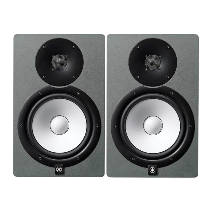 Yamaha HS8 Studio Monitor Powered Speaker with 8-Inch Cone Woofer and Room Control (Slate Gray, 2-Pack) Bundle (2 Items) image 1