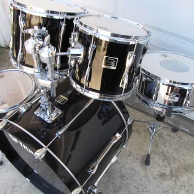 Yamaha Stage Custom Drum Set Shell Pack Black Lacquer Made In Indonesia USED KIT image 4