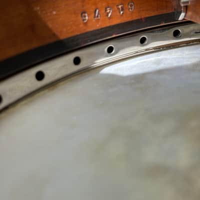 1920s FAIRBANKS VEGA TubaPhone 4 string Tenor Banjo w/ resonator plate and pickup. image 8