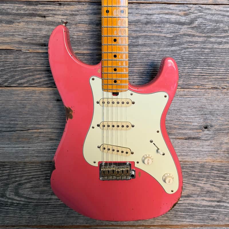 Friedman Vintage S Aged Electric Guitar - Coral (Medium Aging) image 1