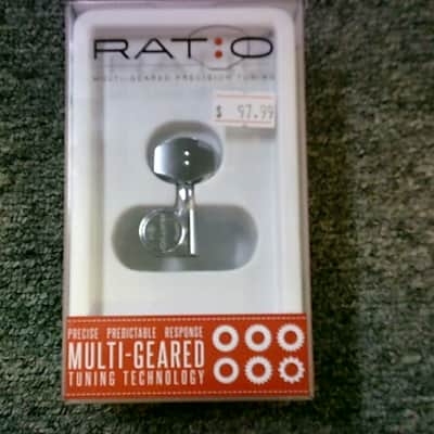 Graph Tech PRN-2411-CO Ratio Acoustic 3+3 Tuned Machine Heads Contemporary Style - Chrome image 1