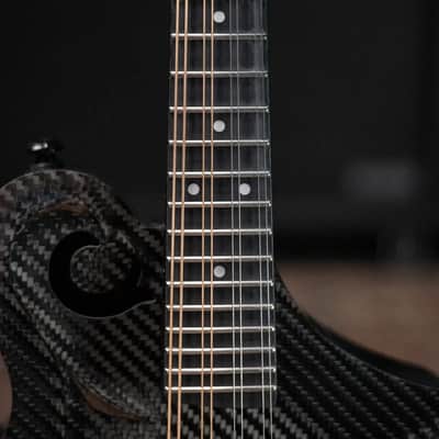 KLOS Full Carbon F-Style DAE EQ Acoustic/Electric Mandolin - Gold Hardware with Fiberglass Hardshell Case image 9