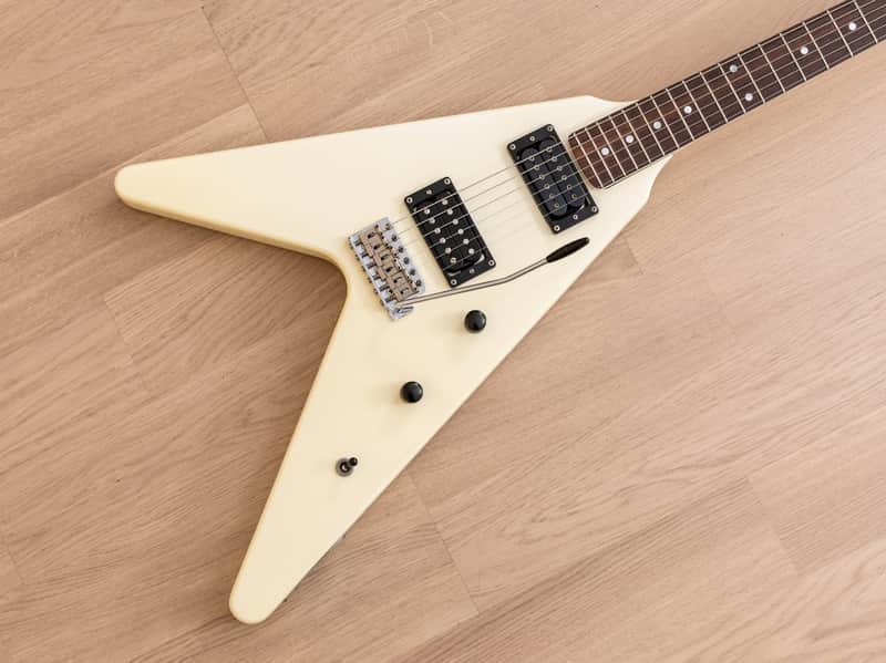 1987 ESP Flying V Vintage Electric Guitar Non-Catalog White w