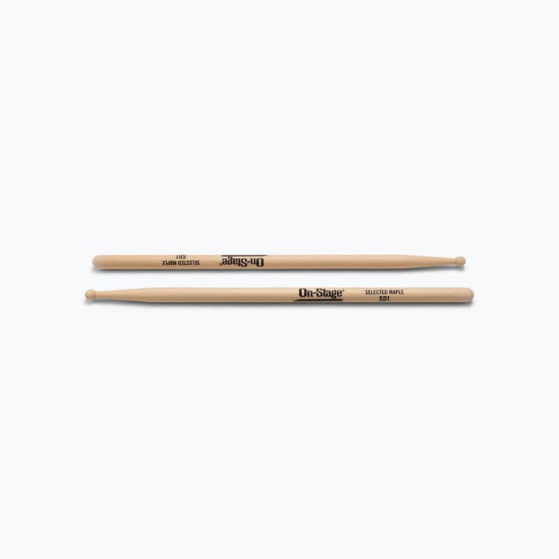 On-Stage Maple Drumstick (SD1 Round Tip) - Single Pair image 1