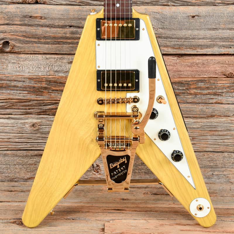 Banker Custom 58 Spec V Korina Natural Lightly Aged w/Bigsby & OX4 PAF Pickups (Serial #0124) image 1