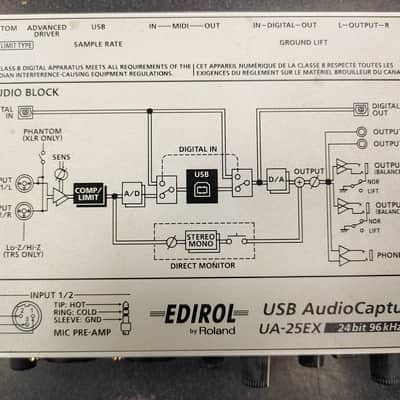 Roland Edirol USB Audio Capture UA-25EX Anondized Interface -Silver image 9