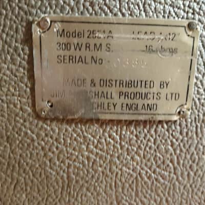 1987 Marshall 2551 AV 300w Silver Jubilee vintage original 4x12" Angled Guitar Speaker Cabinet image 7