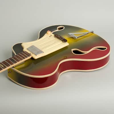 Wandre BB Model Semi-Hollow Body Electric Guitar, c. 1959, black hard shell case. image 7