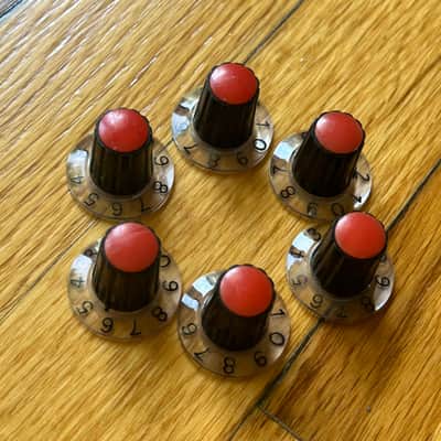 1970s Sound City Knob Red Cap Set Screw Priced Individually image 3