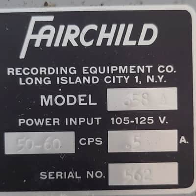 Fairchild Model 658 Reverbertron Dynamic Spring Reverb System image 5