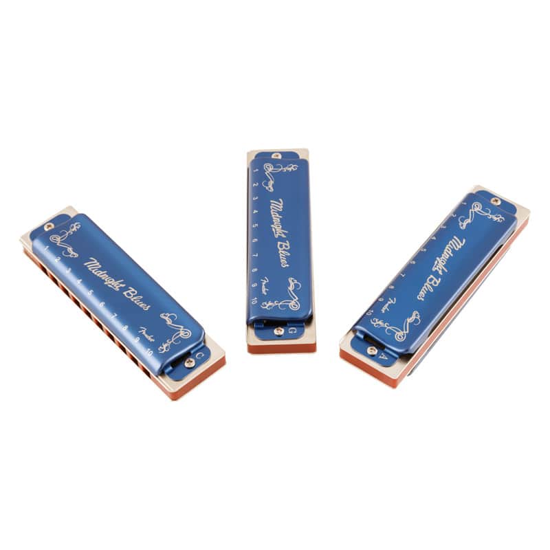 Fender Midnight Blues Diatonic Harmonica (3-Pack) image 1
