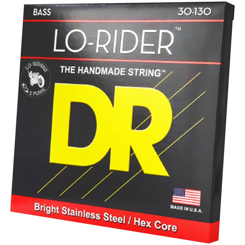 Lo Rider Stainless Steel 6 Cordes Medium Heavy 30-130 DR Strings image 1