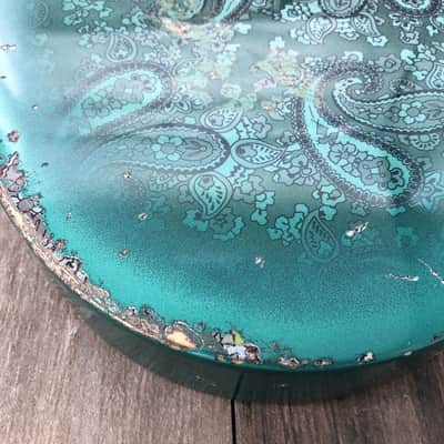 Made to Order - FRANCHIN Mars guitar body Paisley Relic Aged Nitro Lacquer (Black/Blue/Green/Gold/Silver/Pink) Basswood Poplar Telecaster-Tele-T-Style Made in Italy image 7
