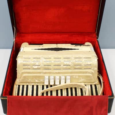 Vintage 1960's Titano Custom Built Accordion, Pearloid, Made in Italy, Offered As Is image 1