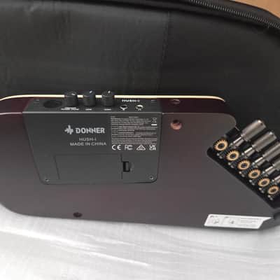 Donner Donner HUSH I EVO2 Acoustic Electric Travel Guitar - sunburst image 4