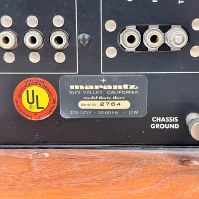 Marantz Model Thirty-Three Preamplifier w/ Cabinet & Manual image 9