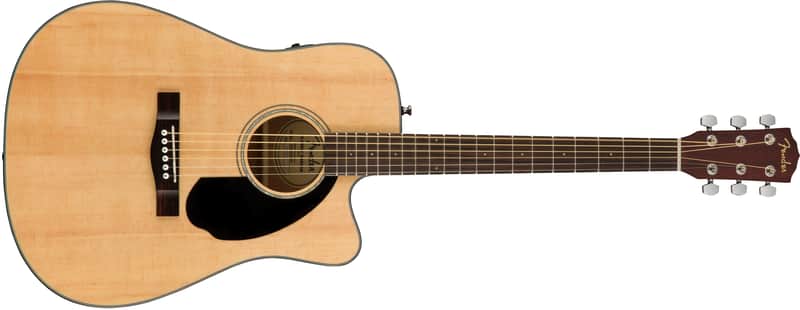 Fender CD-60SCE Natural Solid Top Acoustic Electric Cutaway Dreadnought Guitar image 1