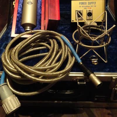 Skipper Wise's Blue U47 Microphone with EF86 Tube, Telefunken Body, Flight Case, PSU (U-47, U 47) image 2