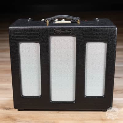 Magnatone Varsity Reverb Point-To-Point 15W 1x12” Combo Amp – Cathedral Black image 2